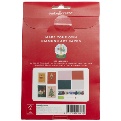 Make Your Own Diamond Art Nutcracker Cards: Pack of 4 image number 3