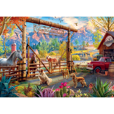 Yellow Mountain Ranch 500 Piece Jigsaw Puzzle image number 2