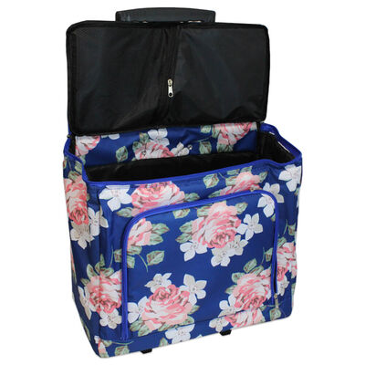 Navy Floral Craft Trolley Bag image number 3