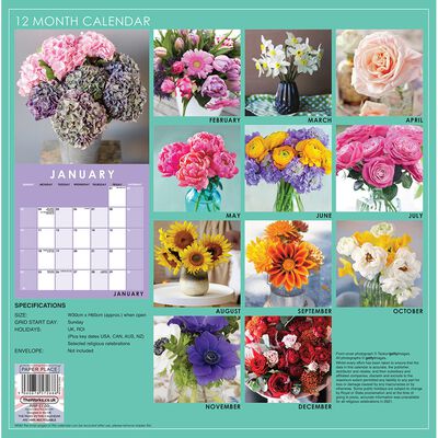 Beautiful Bloom 2021 Calendar and Diary Set image number 2