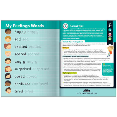 Junior Explorers Write and Wipe: Feelings Book image number 2