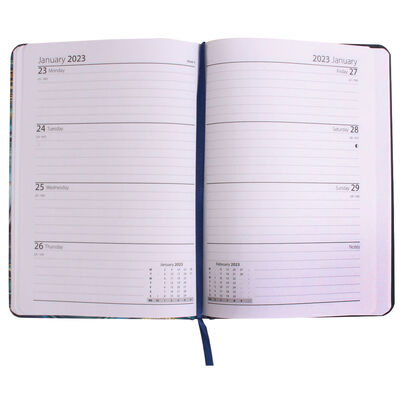 A5 Padded Blue 2022-2023 Week to View Academic Diary image number 2