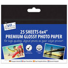 A6 Premium Glossy Photo Paper: 25 Sheets image number 1
