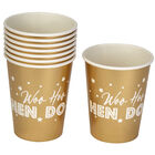 Gold Hen Do Paper Cups - 8 Pack image number 3