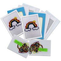 Make Your Own Cross Stitch Rainbow Card: Pack of 2
