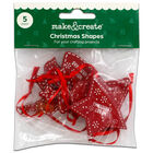 Hanging Wooden Christmas Shapes: Pack of 5 image number 1