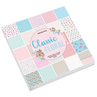 Classic Floral Design Pad: 12 x 12 Inches