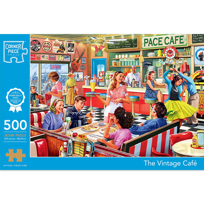 The Vintage Caf&eacute; 500 Piece Jigsaw Puzzle image number 1