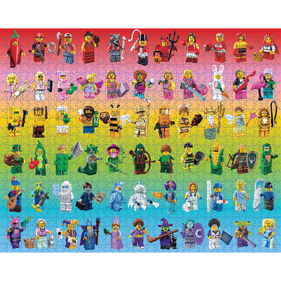 LEGO Minifigure Rainbow 1000 Piece Jigsaw Puzzle image number 2