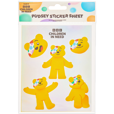 BBC Children in Need Pudsey Sticker Sheets: Pack of 2 image number 1