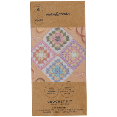 Make Your Own Granny Squares Crochet Kit image number 1