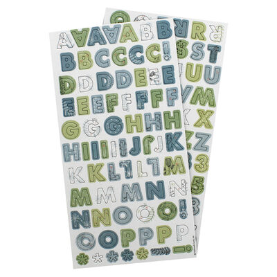 Winter Woodland Thick Alphabet Stickers - Pack Of 161 image number 2