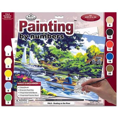 A3 Painting By Numbers: Boating on the River image number 1