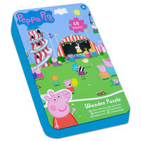 Peppa Pig Wooden Puzzle Tin