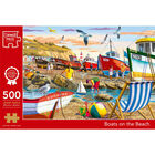 Boats on the Beach 500 Piece Jigsaw Puzzle image number 1