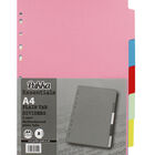 A4 Pukka Essentials Plain Multi-colour Tab Dividers - 5 Pack image number 1