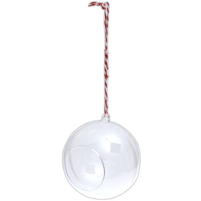 Christmas Round Open Window Fillable Bauble image number 1