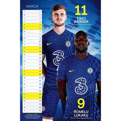 A3 Official Chelsea FC 2022 Calendar image number 2
