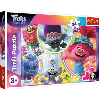 Trolls World Tour 24 Piece Maxi Jigsaw Puzzle image number 1