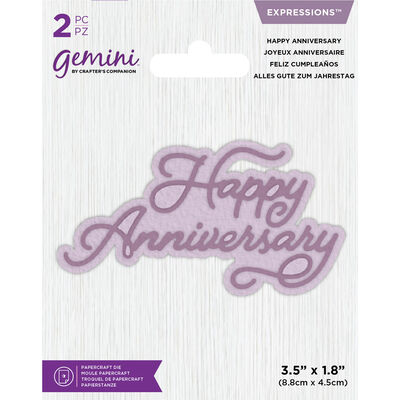 Gemini Mini Expressions Die - Happy Anniversary image number 1