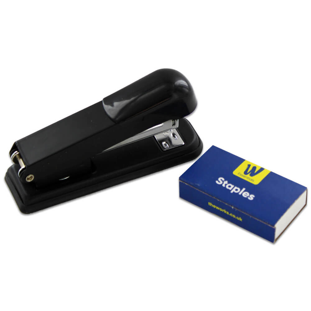 Koqye 3-Piece Desk Organizer Set - Black Acrylic Stapler, Tape Dispenser & Scissors
