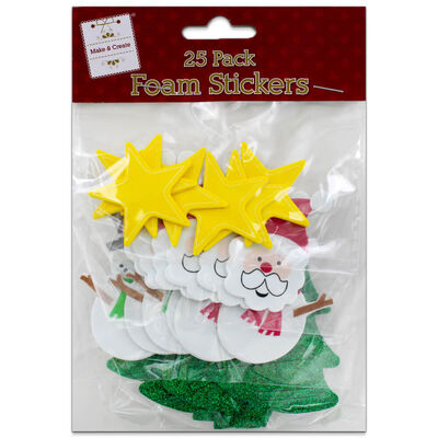 Christmas Foam Stickers: Pack of 25 image number 1