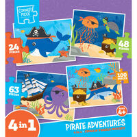 Pirate Adventures 4-in-1 Jigsaw Puzzle Set