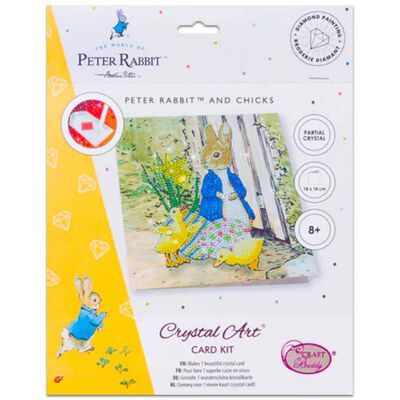 Crystal Art Card Kit: Peter Rabbit & Chicks image number 1