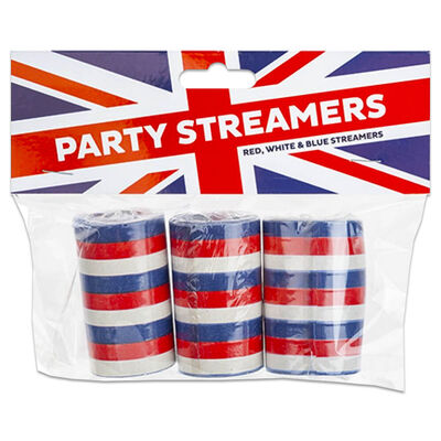 Union Jack Red White and Blue Streamers image number 1
