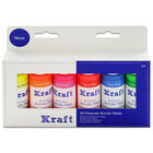 Kraft All Purpose Neon Acrylic Paints: Pack of 6 image number 1
