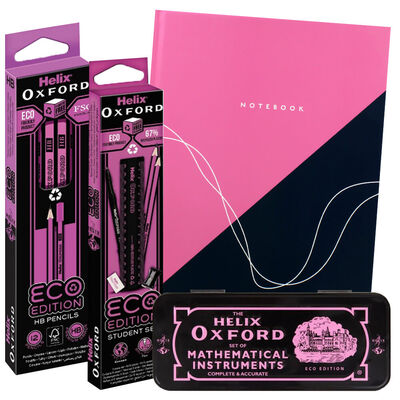 Pink Helix Oxford Stationery Collection & Notebook Bundle image number 1
