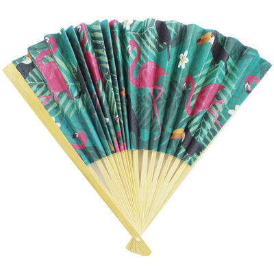 Paper Hand Folding Fan - Assorted image number 1