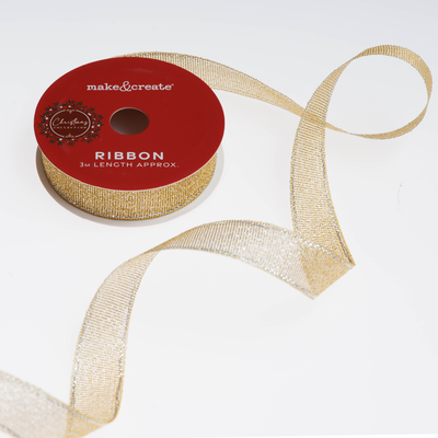 Gold Satin Ribbon 3m image number 2