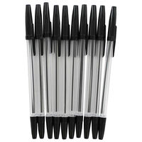 Works Essentials Black Ballpoint Pens: Pack of 10