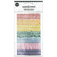 Multicoloured Adhesive Gems