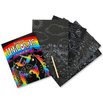 Rainbow Unicorns Scratch Art image number 2