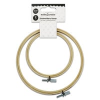 Wooden Embroidery Hoops: Pack of 2