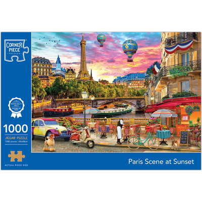Paris Scene at Sunset 1000 Piece Jigsaw Puzzle image number 1