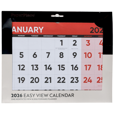 2026 Easy View Month to View Calendar image number 1