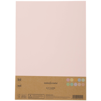 A4 Dusty Pastel Card: Pack of 50