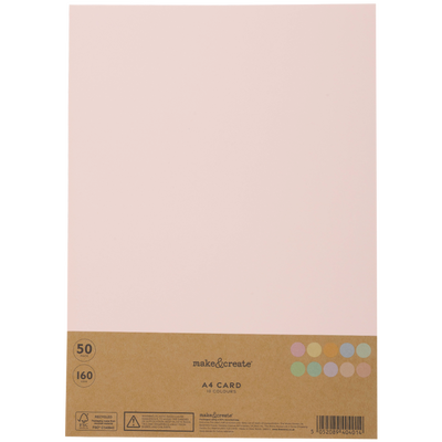 A4 Dusty Pastel Card: Pack of 50 image number 1