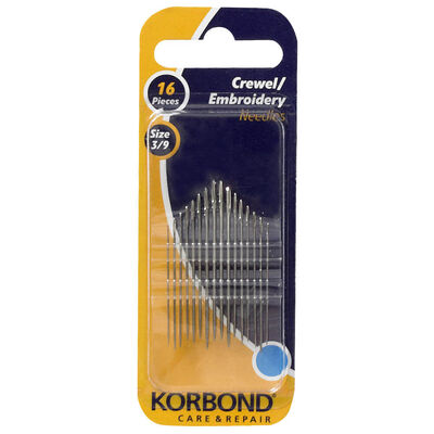 Korbond Crewel Embroidery Needles: Pack of 16 image number 1