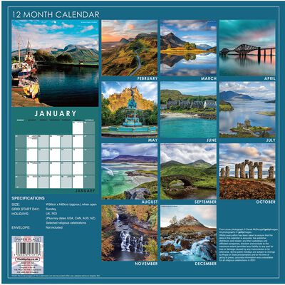 Beautiful Scotland 2021 Calendar and Diary Set image number 2