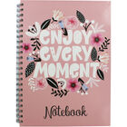 A4 Wiro Enjoy Every Moment Lined Notebook image number 1