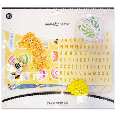 Busy Bee Paper Craft Kit: 130 Piece Set image number 1