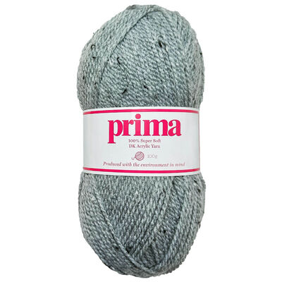 Prima DK Acrylic Wool: Speckled Grey Yarn 100g image number 1