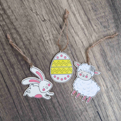Paint Your Own Wooden Easter Decorations Kit Bundle image number 3