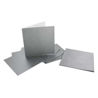 Silver Metallic Cards And Envelopes - 6 x 6 Inches image number 1