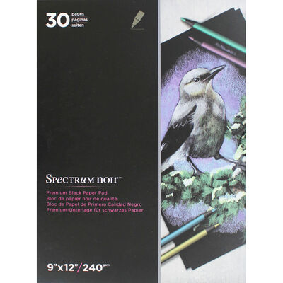 Spectrum Noir Premium Black Paper Pad: 9x12 Inch image number 1