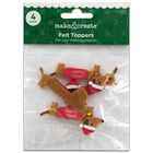 Christmas Felt Sausage Dog Embellishments: Pack of 4 image number 1